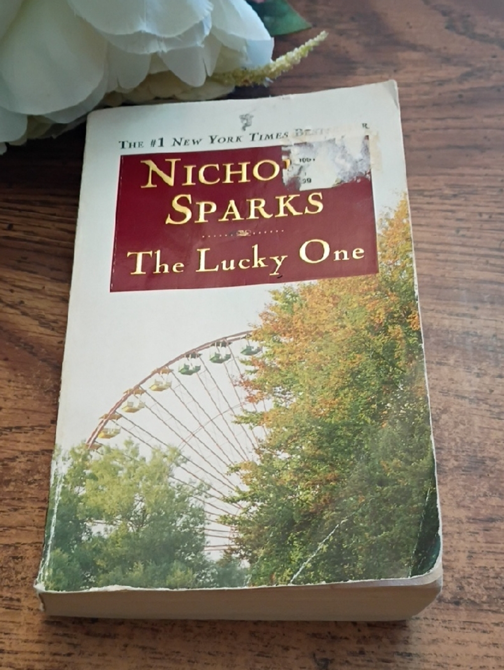 Nicholas Sparks "The Lucky One" Paperback - Cream & Green Cover